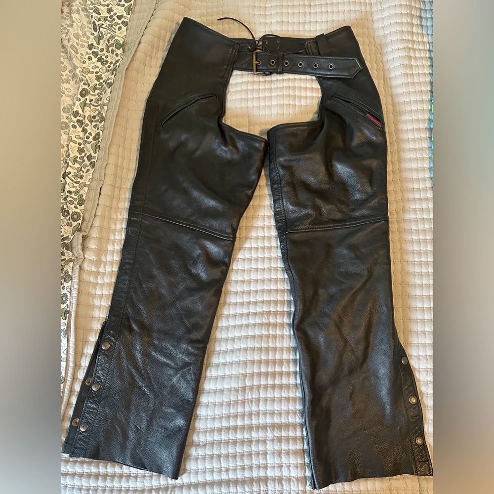 Women's Black Leather Jeans